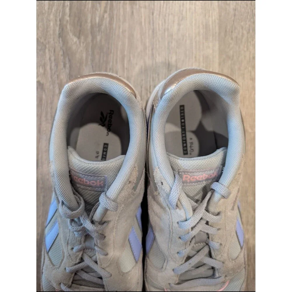 Reebok GL 1000 Grey Suede Pastel Pink Blue Retro Heritage Lifestyle Sneakers